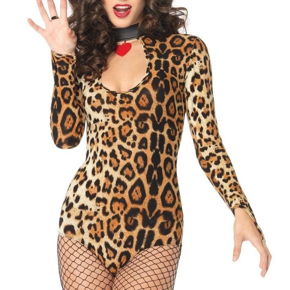 Leopard Costume Body Suit Size S